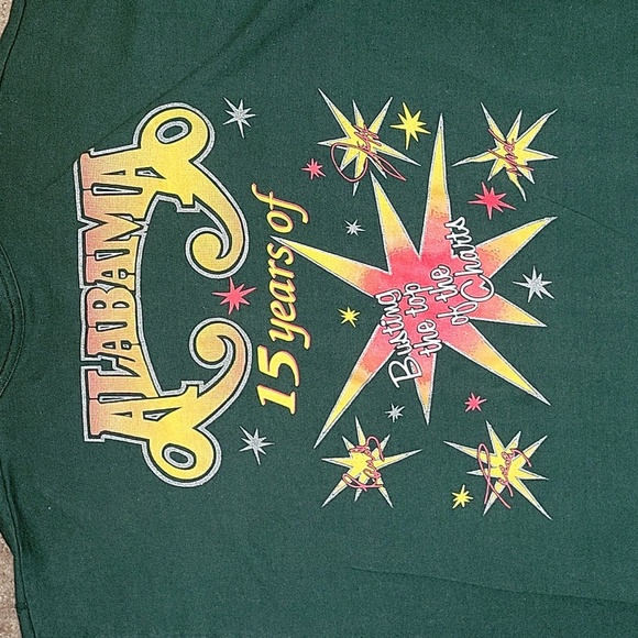 Vintage 90s Alabama 15 Years Greatest Hits Band Promo T-Shirt Single Stitch XXL - Picture 10 of 12